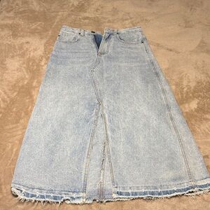 Gianni Bini Light Blue A-Line Denim Skirt